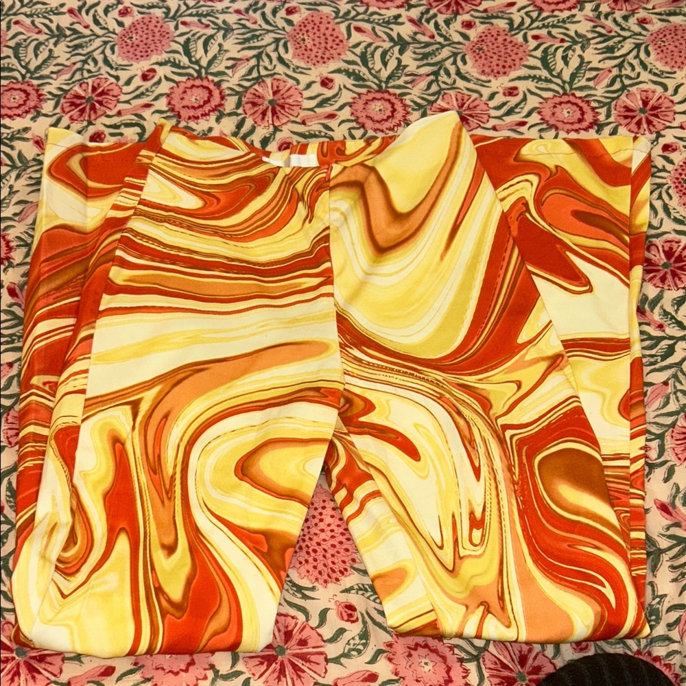 Vibrant Swirl Pattern Pants Hosbjerg x small